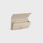 LARGE WALLET 16 IN SATINATED CALFSKIN LIGHT STONE - Image 4